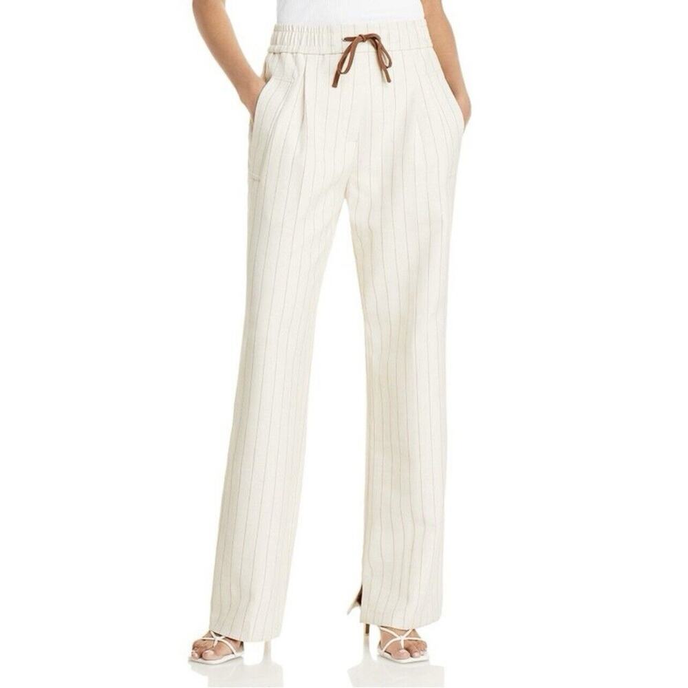 3.1‎ Phillip Lim Ecru Striped Woven Track Trouser Pants